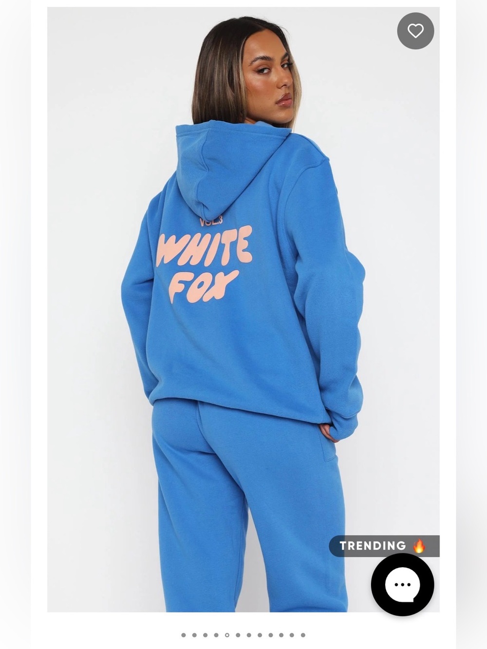 White Fox Offstage Hoodie Azure m/l NWT - Picture 2 of 5